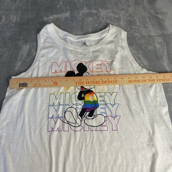 Disney Parks Rainbow Pride Mickey Mouse Ringer Tank Top Women's 2X - Picture 5 of 7
